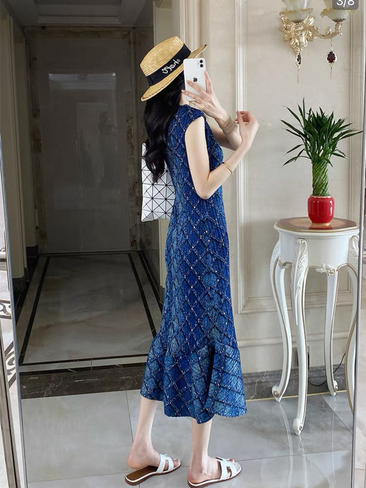 Elegant vacation long loose design slimming fashionable camisole