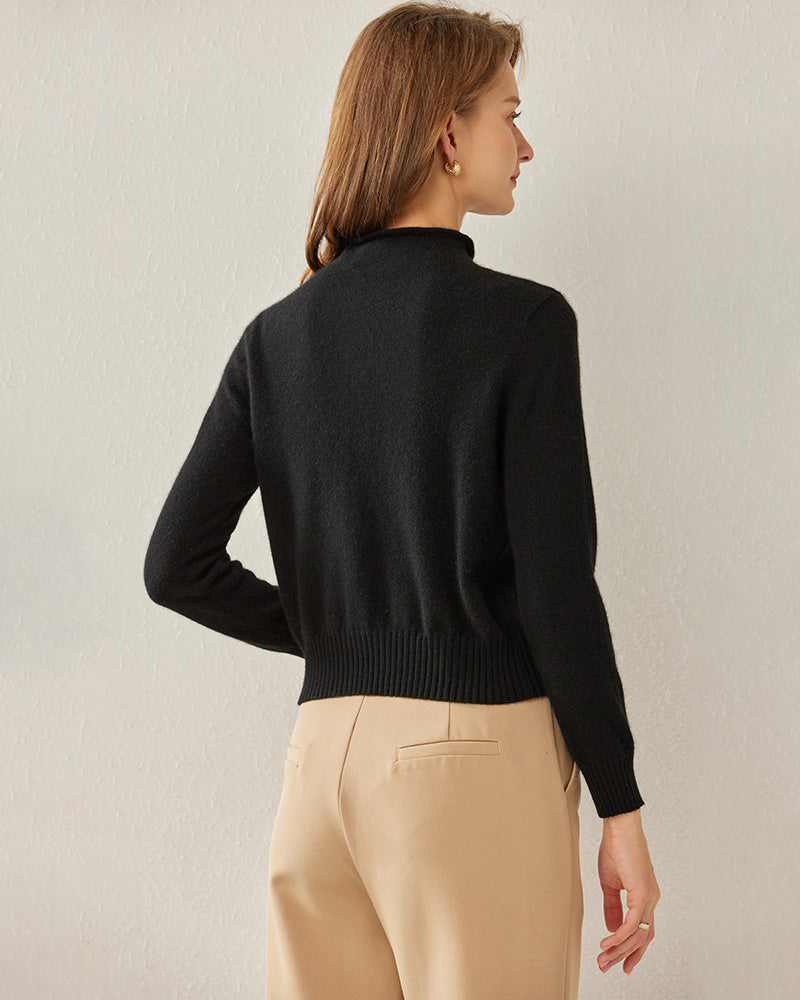 Women's Cashmere Mock Neck Sweater