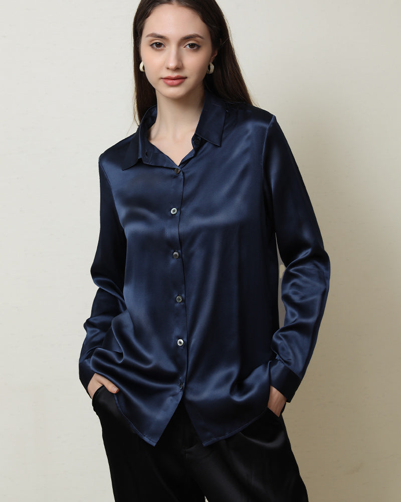 Women's Basic Silk Shirt