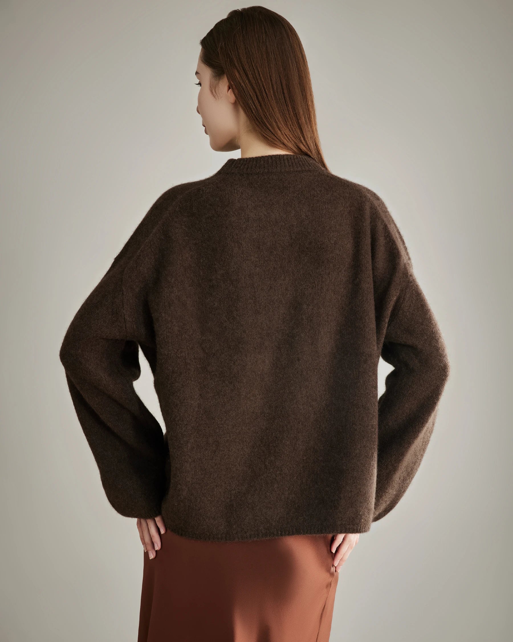 Oversize Crew Neck Cashmere Sweater