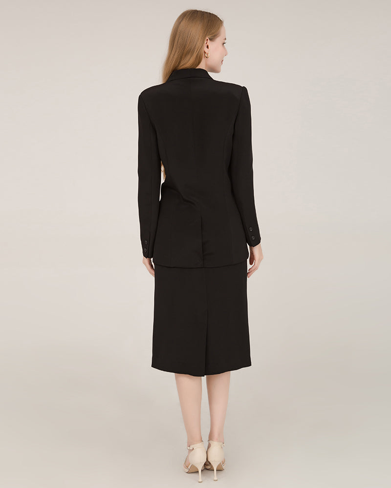 40 Momme Silk Shawl Collar Blazer