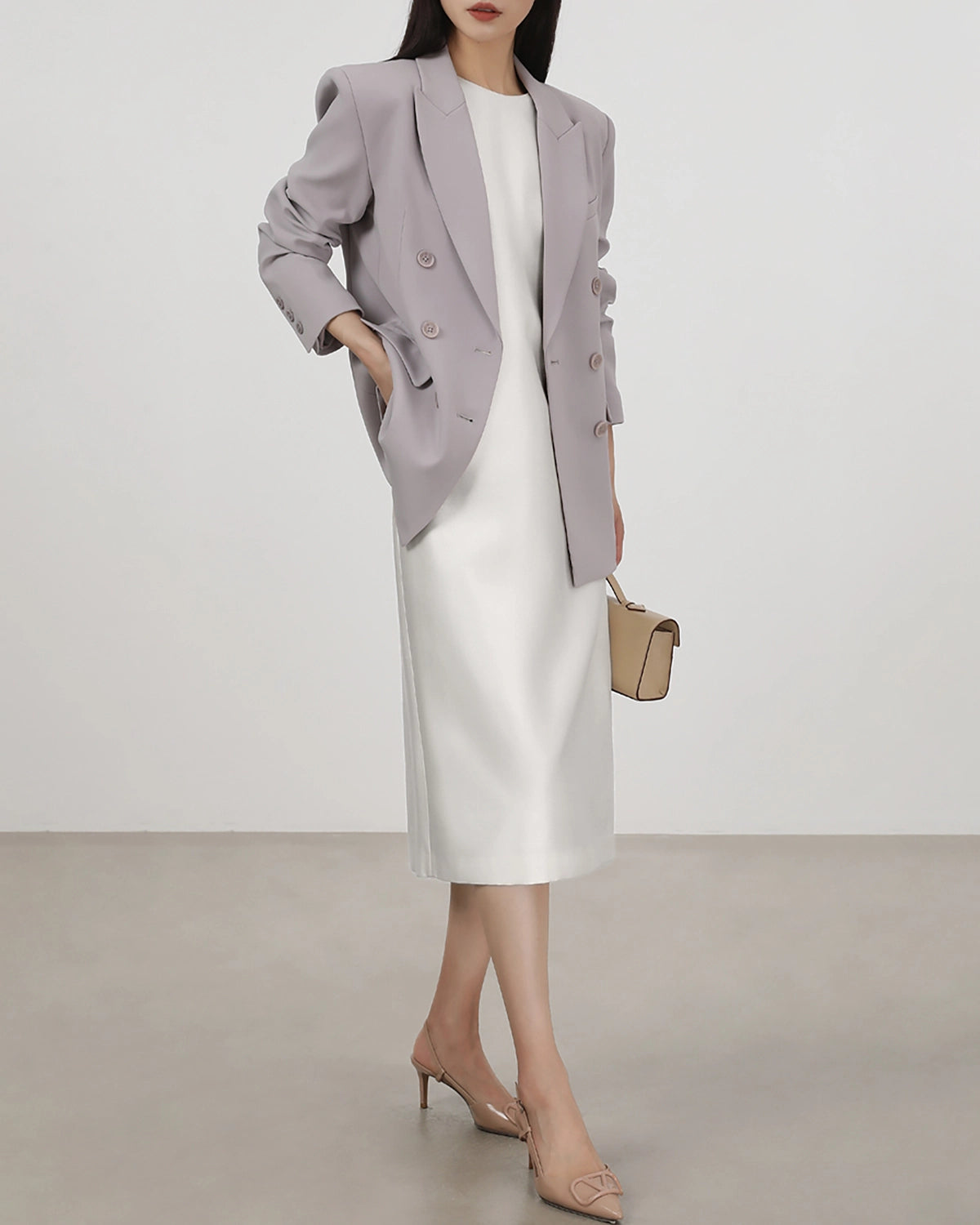 40 Momme Silk Sleeveless Midi Dress