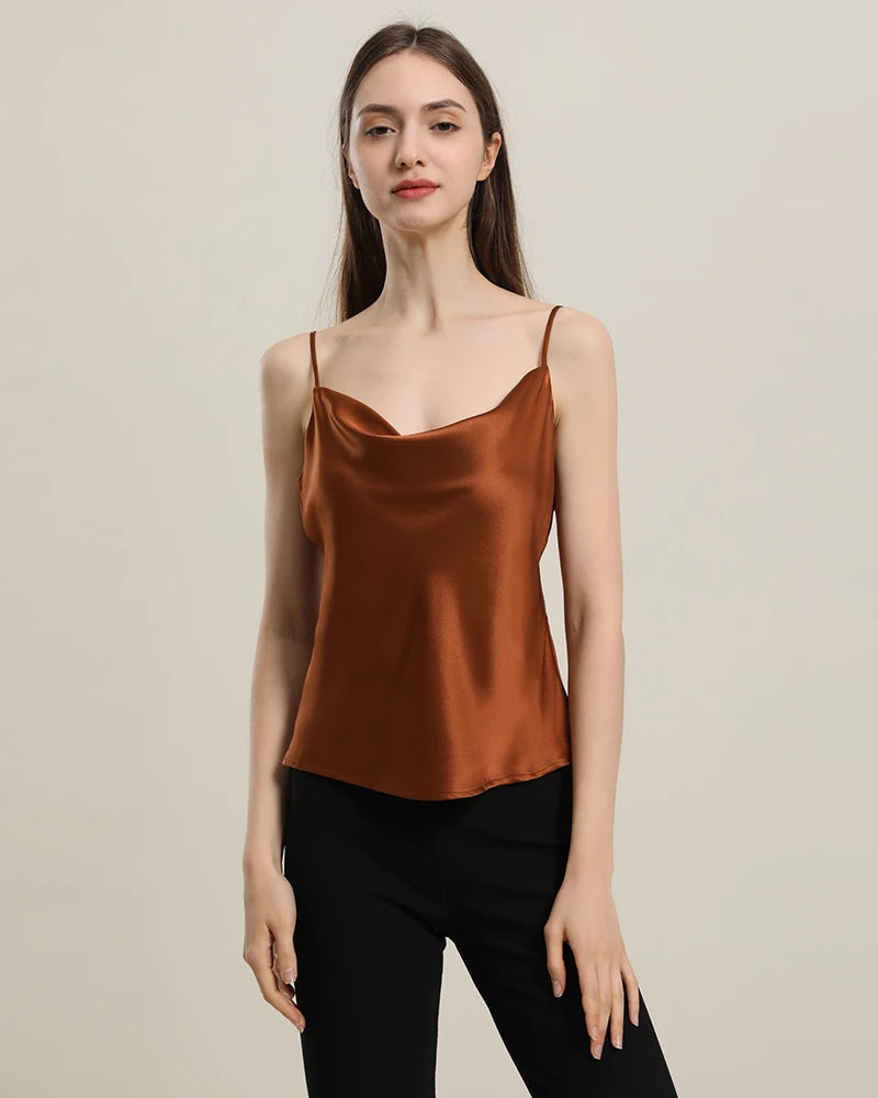 Cowl Neck Silk Camisole