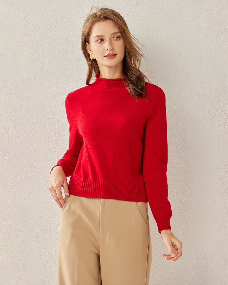 Women's Cashmere Mock Neck Sweater