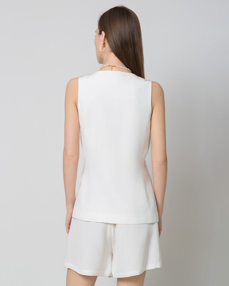 Sleeveless Ladies Silk Vest