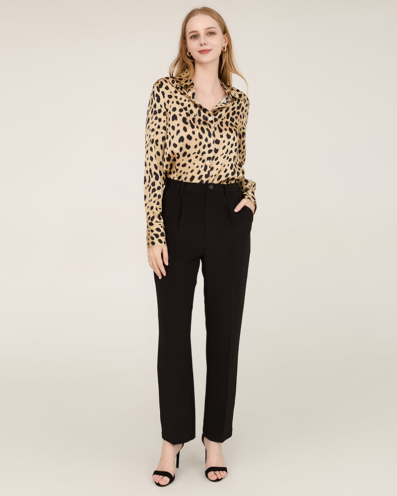 40 Momme Silk Sculpted Straight Pants