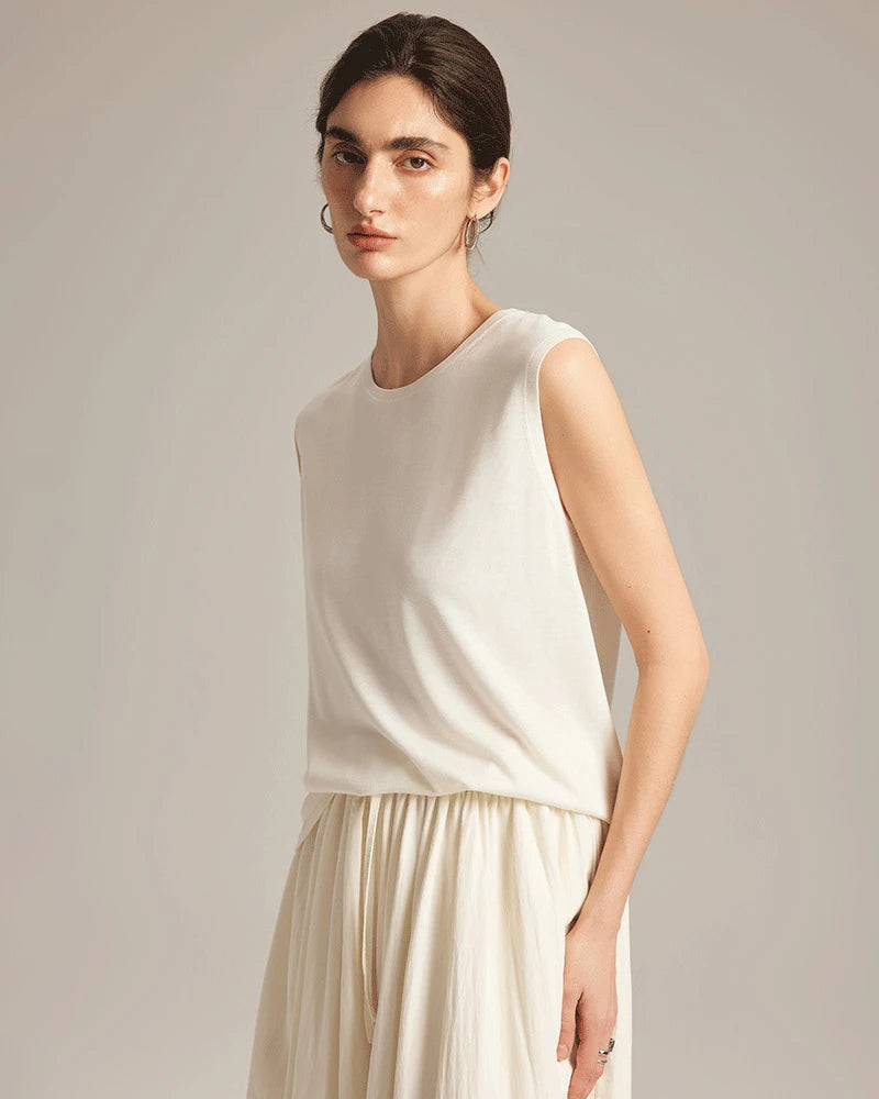 Sleeveless Silk Jersey