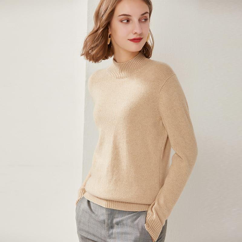 Women's Mock Neck Cashmere Sweater
