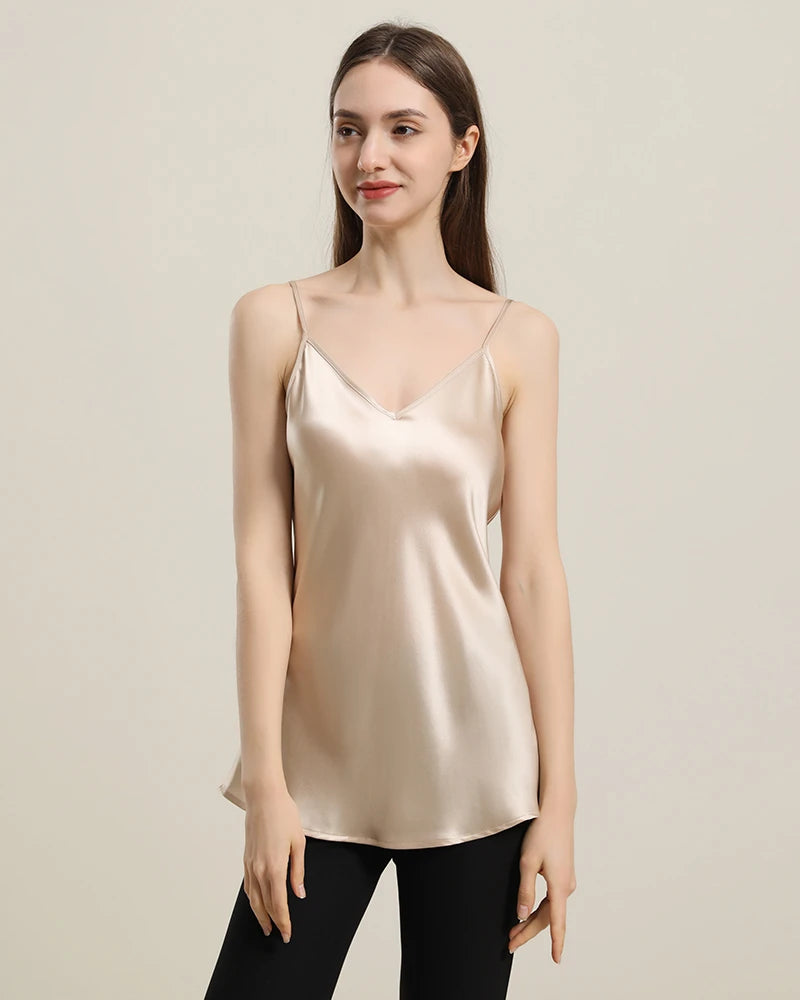 19Momme V Neck Silk Camisole